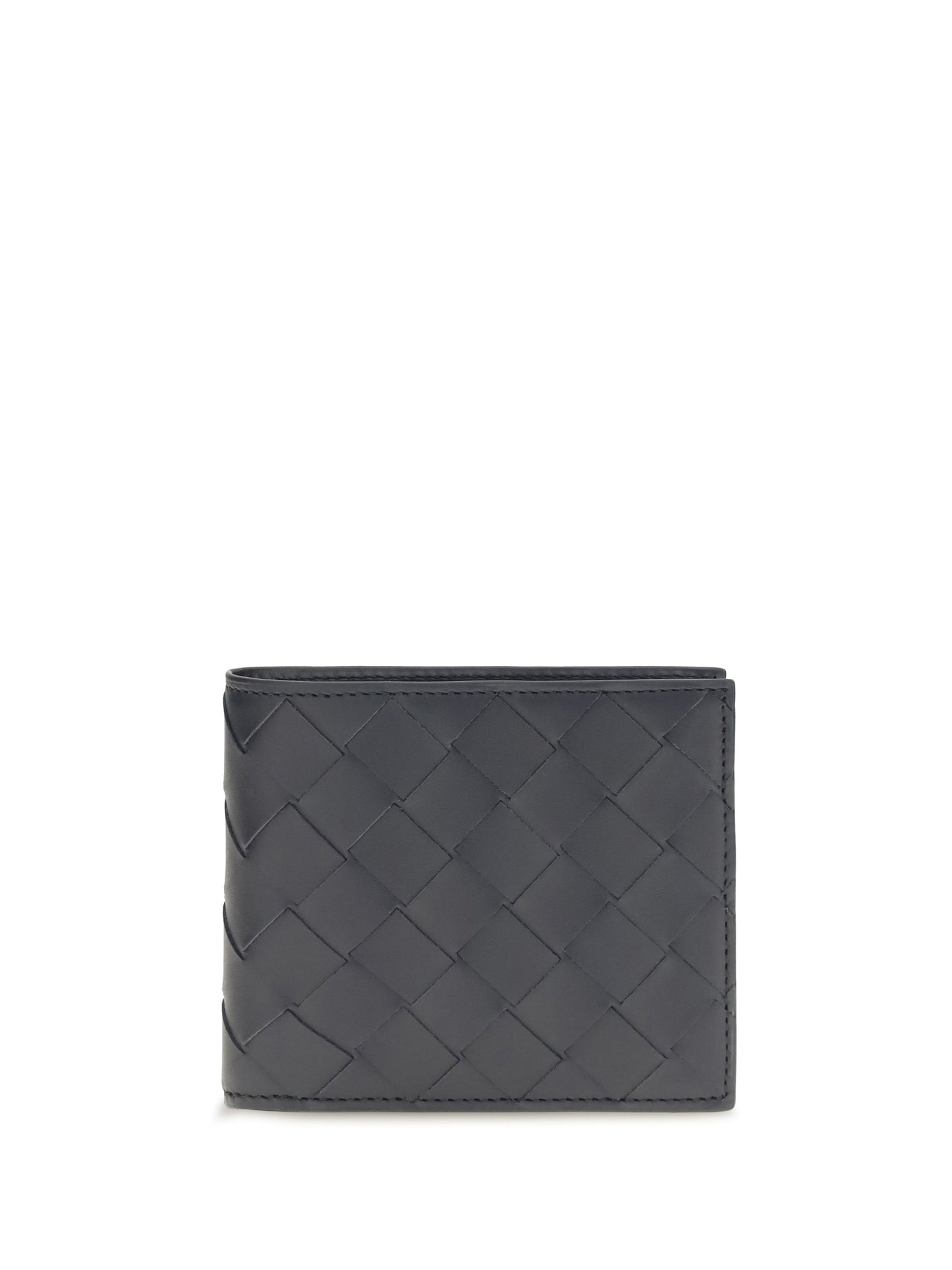 Bottega Veneta Men Bifold Leather Intrecciato Wallet