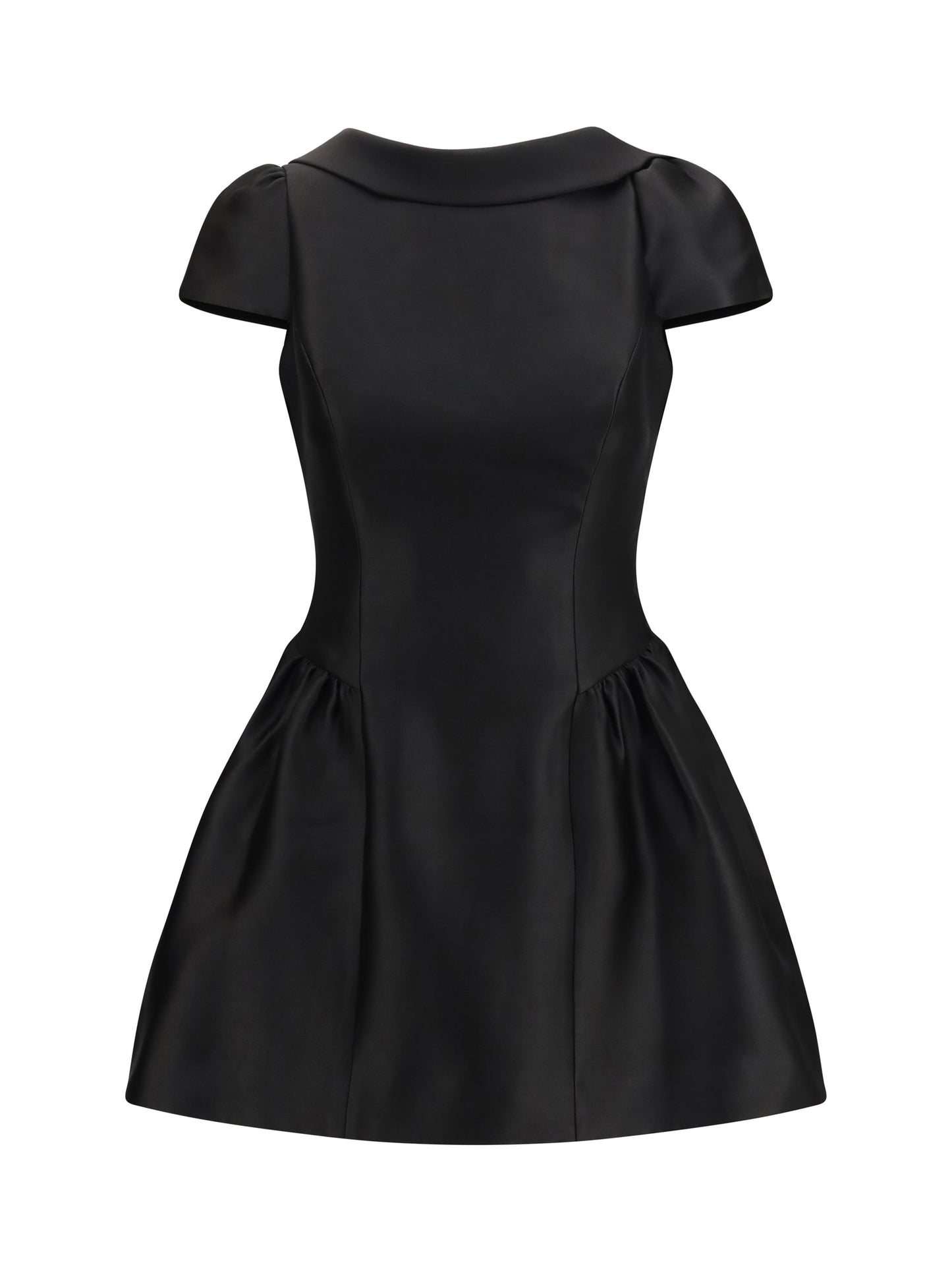 Self-Portrait Women Short Taffeta Dress With Collar