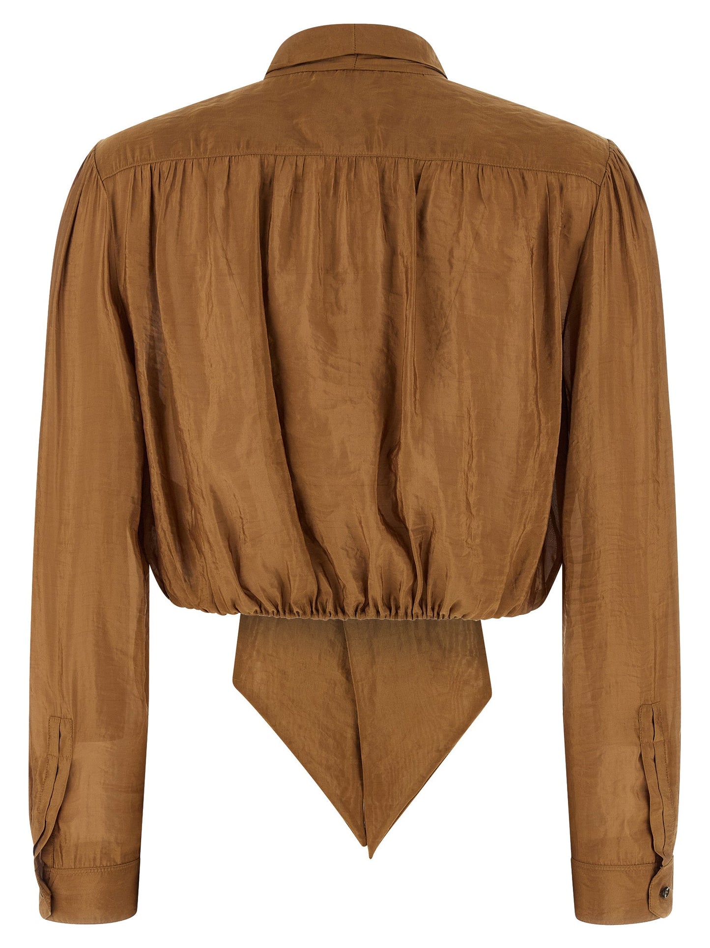 Saint Laurent Women Lavallière Neck Blouse