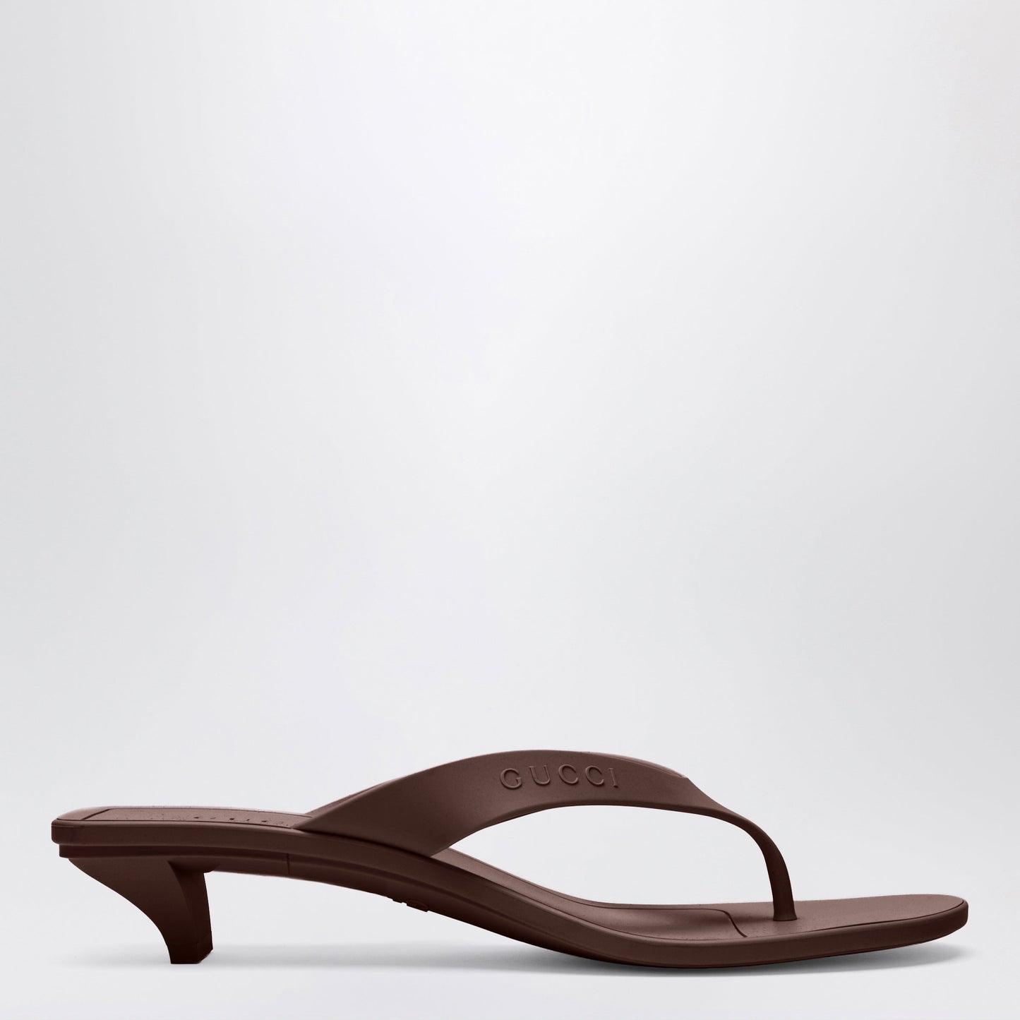 Gucci Vittoria Brown Rubber Flip-Flops Women
