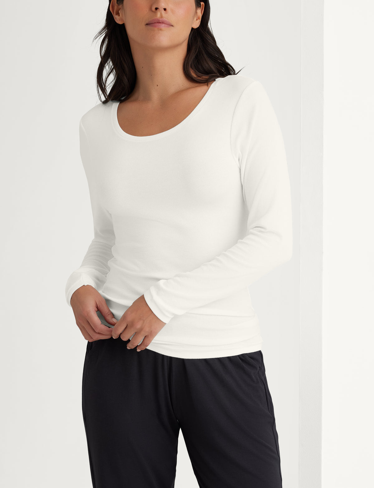 Women's Micro Rib Long Sleeve T-Shirt