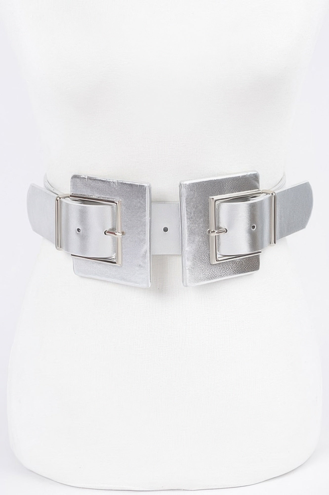 Two Buckle Plus Size Elastic Belt