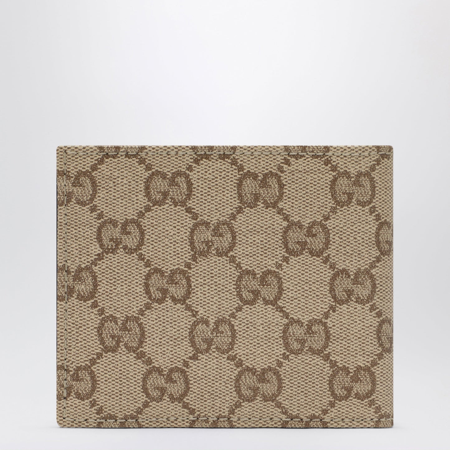 Gucci Essence Classic Bi-Fold Wallet In Sand Beige Gg Canvas Men
