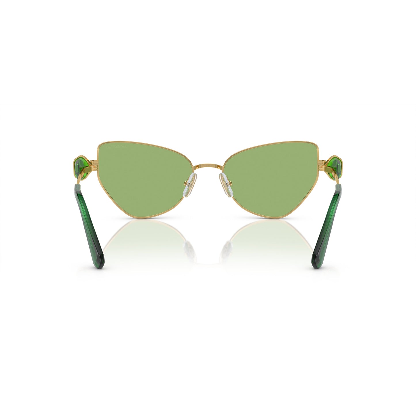 0Sk7003 Cat-Eye Sunglasses with Green Tinted Lenses