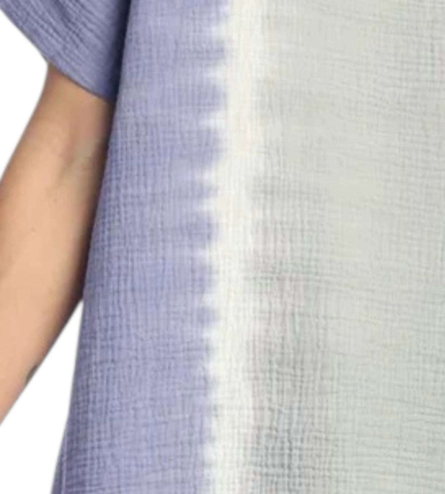 Mineral Washed Double Gauze Top In Block