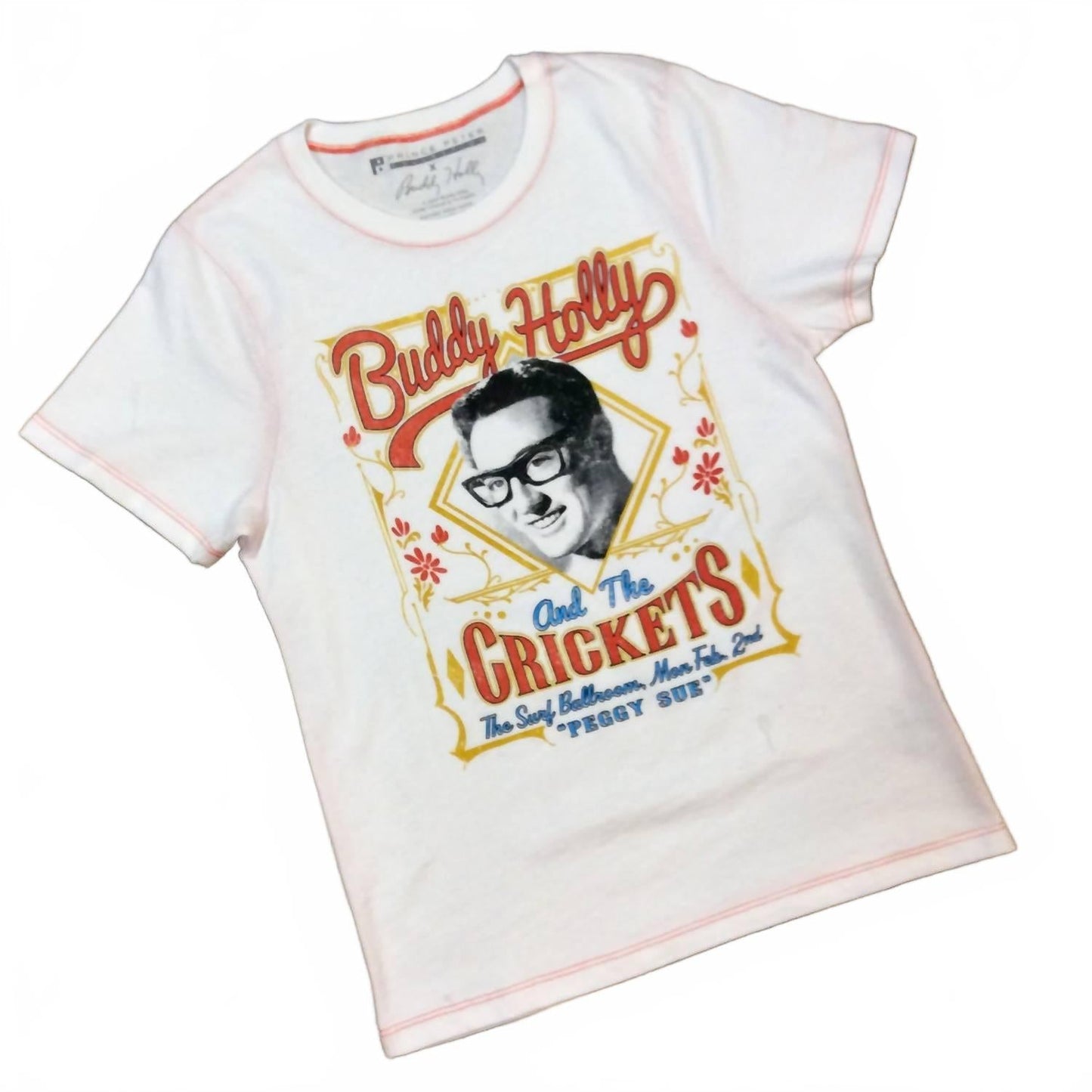 Buddy Holly & The Crickets Tee In White