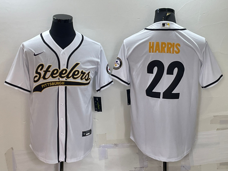 Men's Pittsburgh Steelers Najee Harris #22 White Player jersey