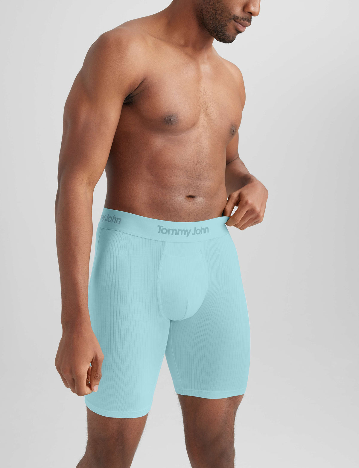 Men's Second Skin Luxe Rib Boxer Brief 8"