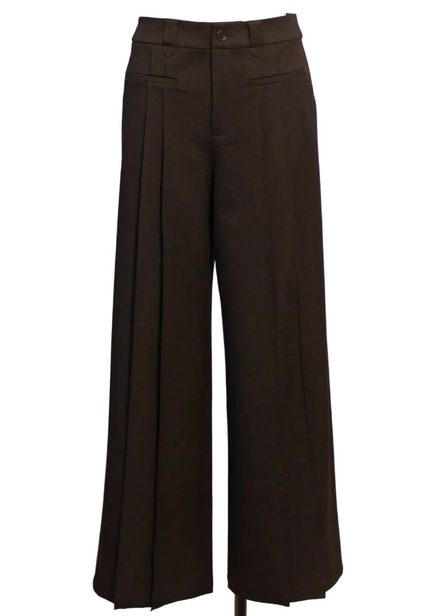 Women's Wide Leg Trouser Pant In Black