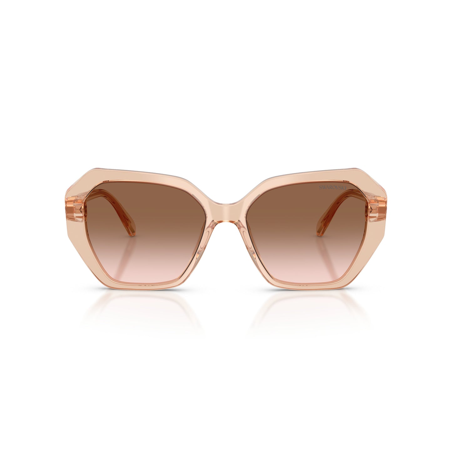 0Sk6017 Oversized Geometric Frame Sunglasses with Crystal Embellishments