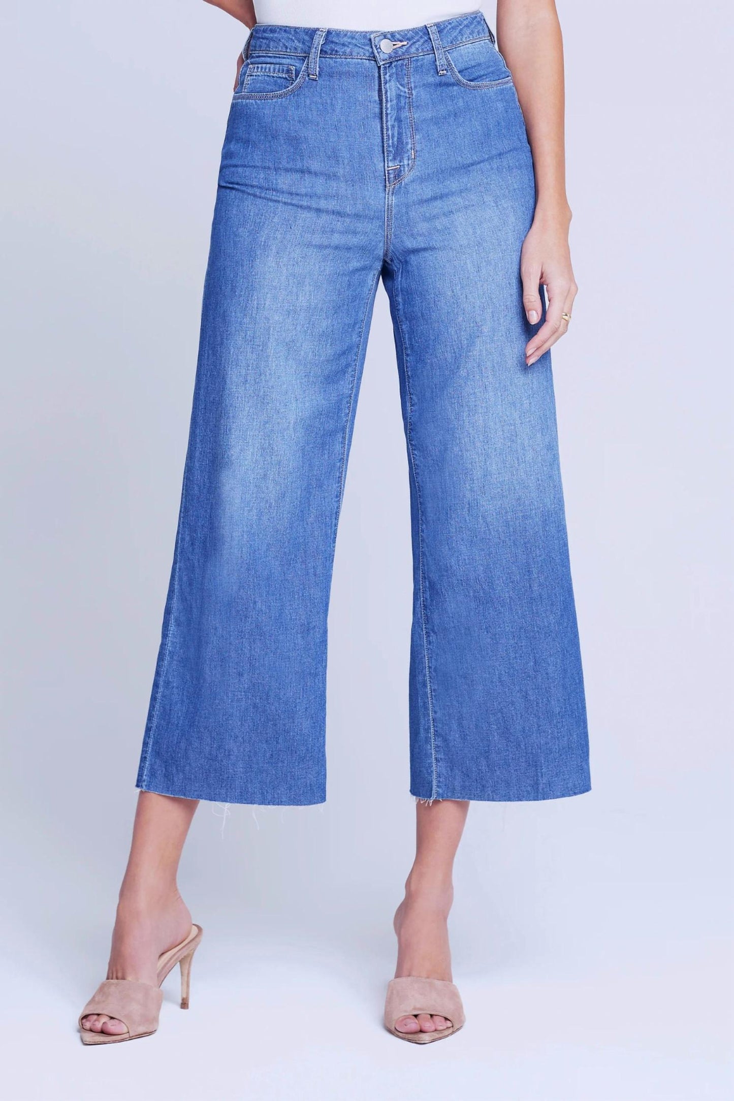 Danica High Rise Cropped Wide Leg Jean In Reno