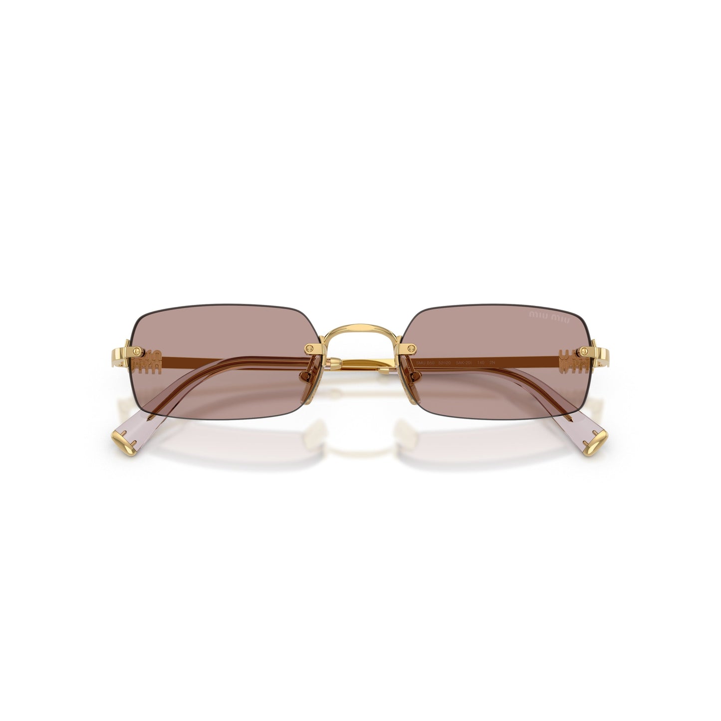 0mu B50s Rimless Rectangular Sunglasses
