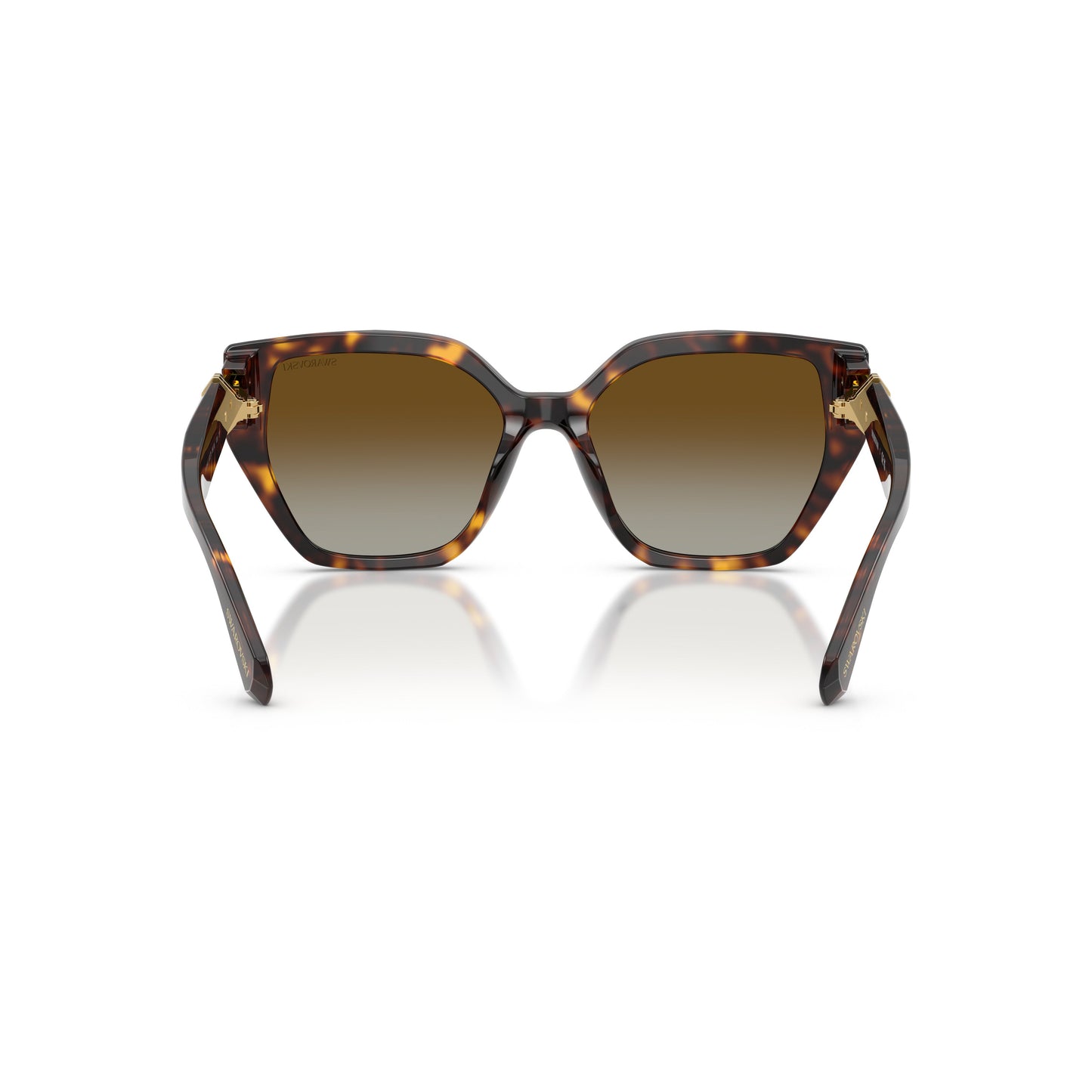 0Sk6044U Oversized Geometric Tortoiseshell Sunglasses with Crystal Embellishment