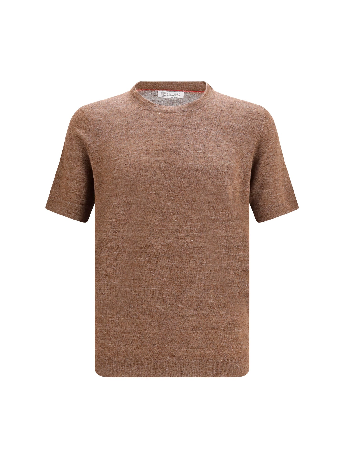 Brunello Cucinelli Men Linen And Cotton Crewneck T-Shirt