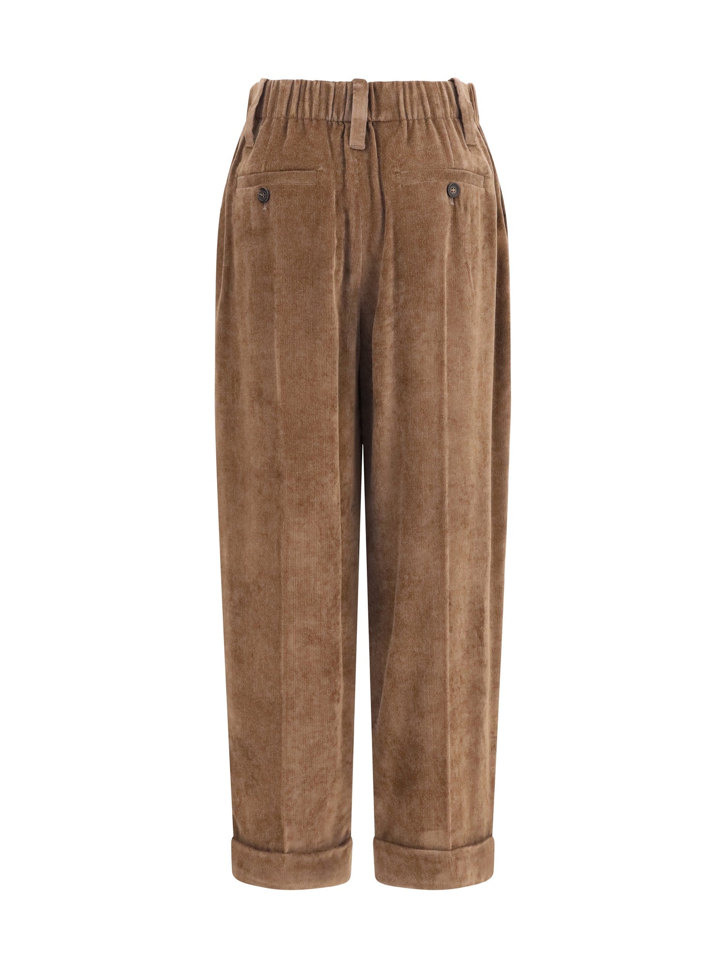Brunello Cucinelli Women Elasticated Viscose And Cashmere Pants