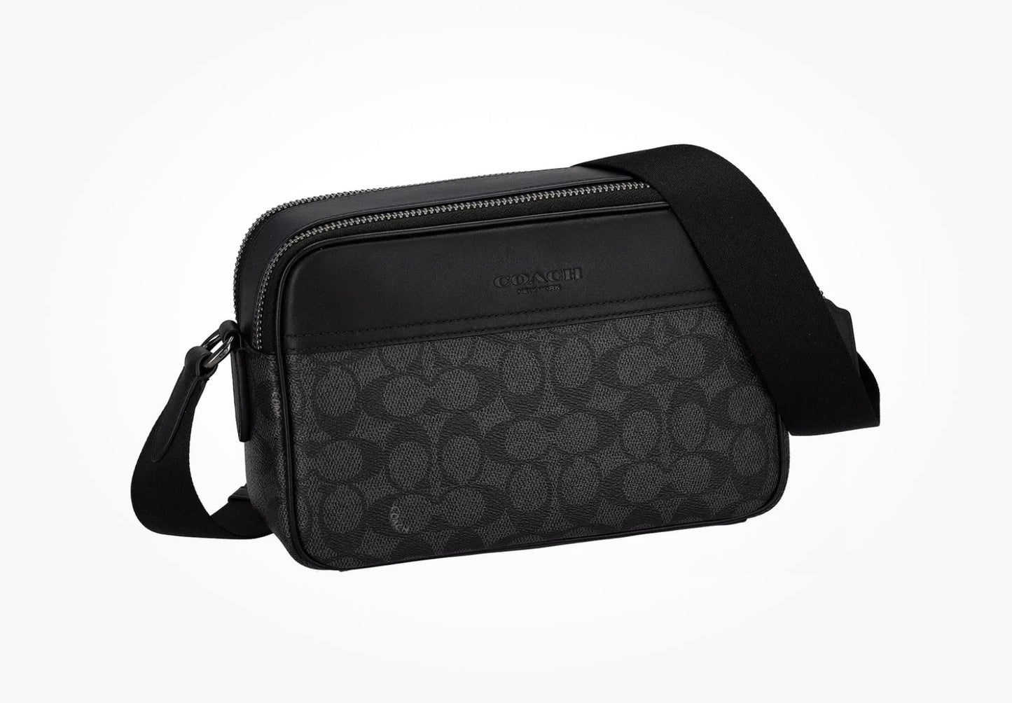NWT Coach Men’s Graham Crossbody Bag In Signature Canvas & Leather