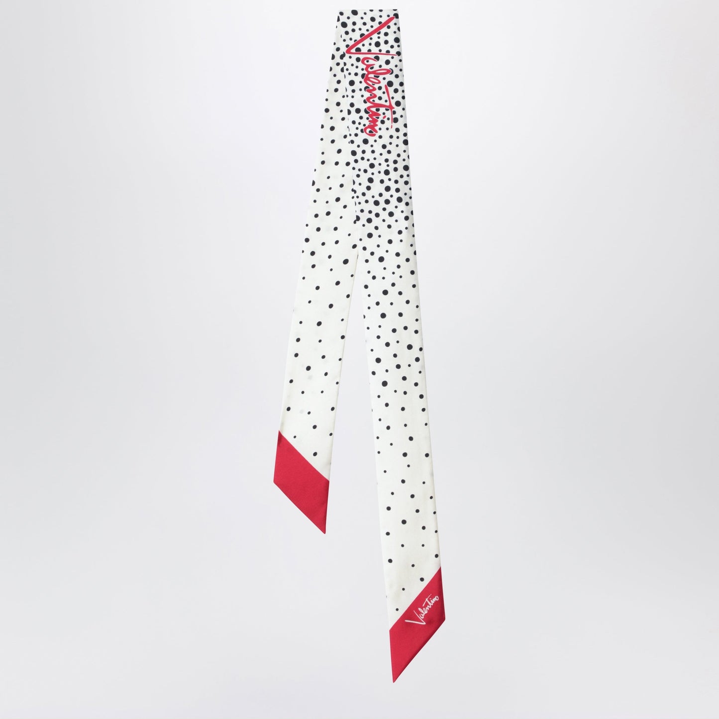 Valentino Garavani Little Stars Starry Bandeau Scarf In Silk, Vanilla Red Women