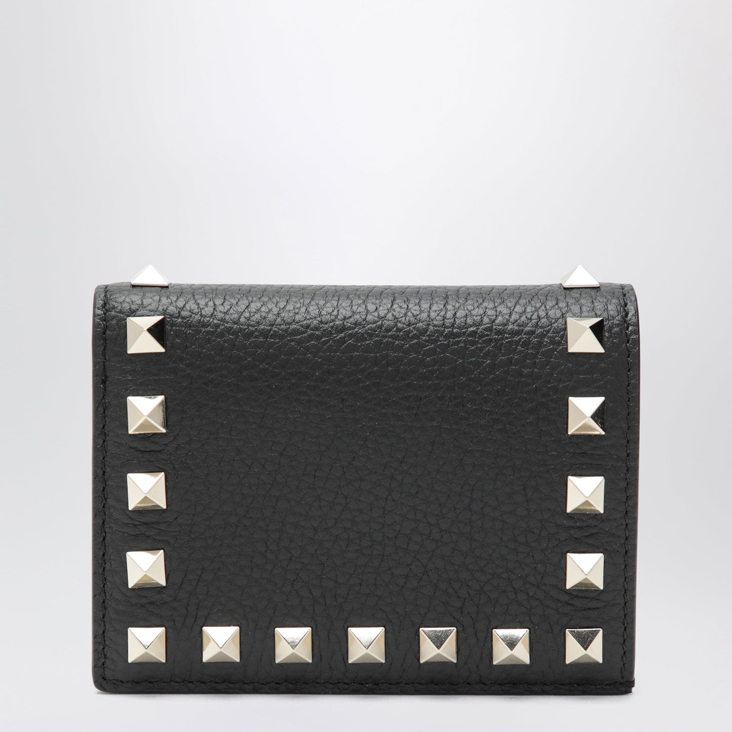 Valentino Garavani Black Rockstud Leather Wallet Women