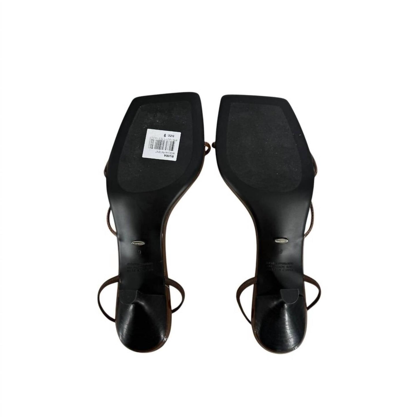 Women's Ruma Mocha Patent Leather Sandals In Black