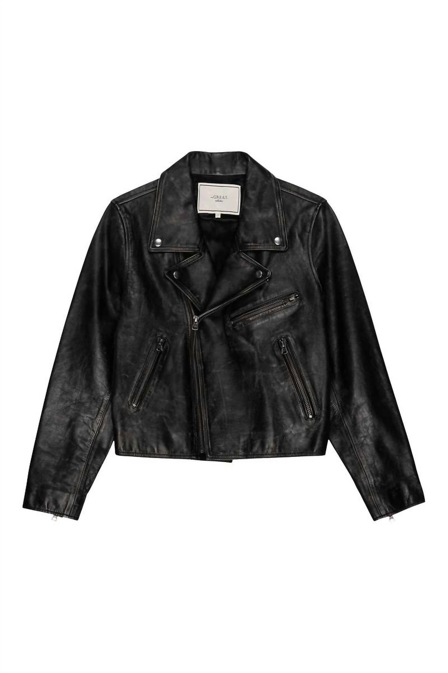 Perfect Leather Jacket In Worn Black