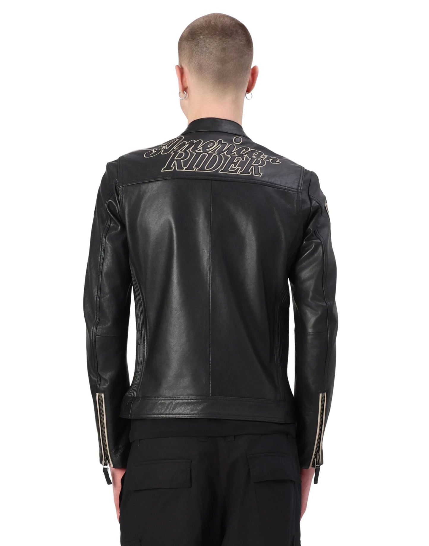 Blauer Garner Leather Jacket Black Slim Fit With Stand Collar For Men 26Sblul02439-007521 999