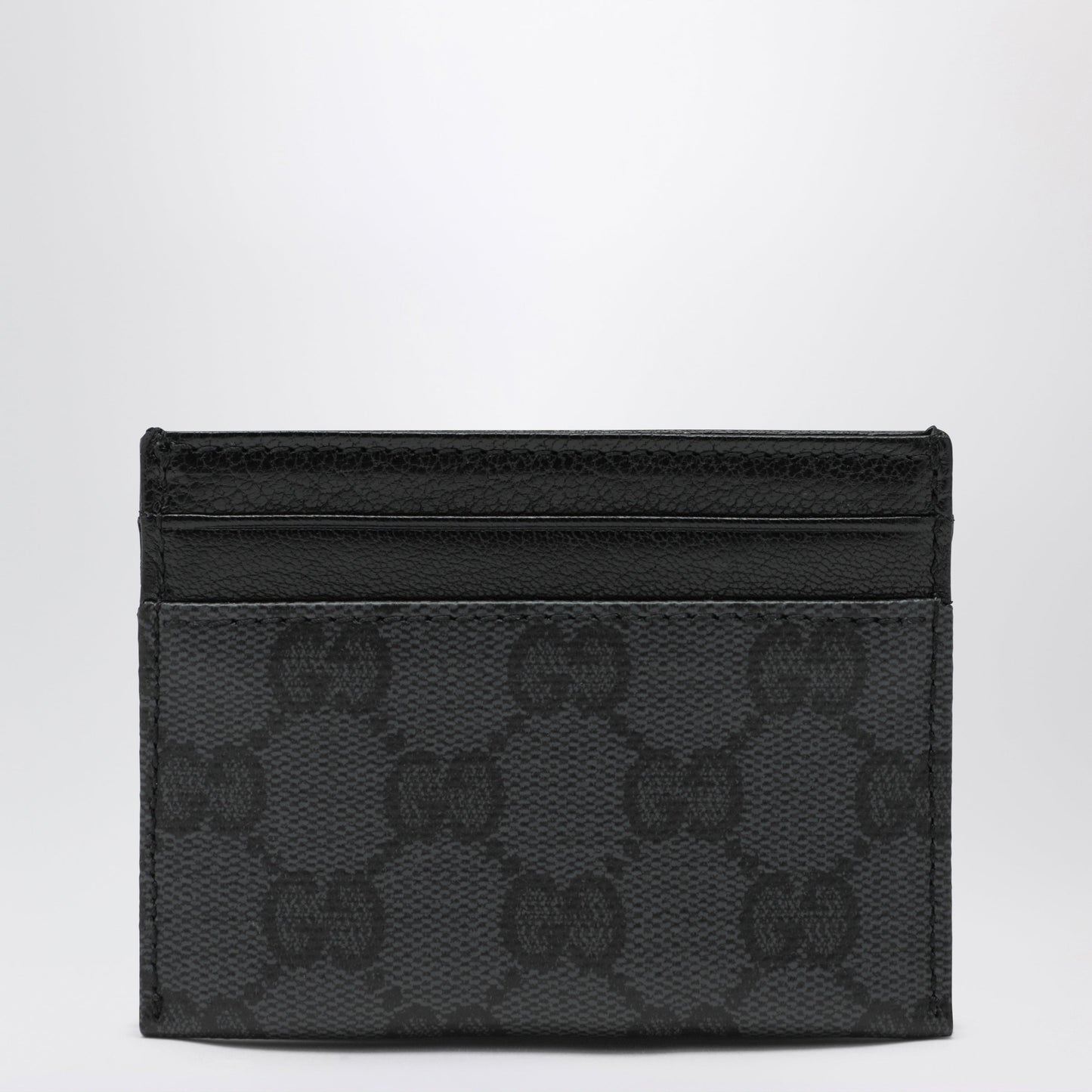 Gucci Essence Classic Card Holder In Black Gg Canvas Men