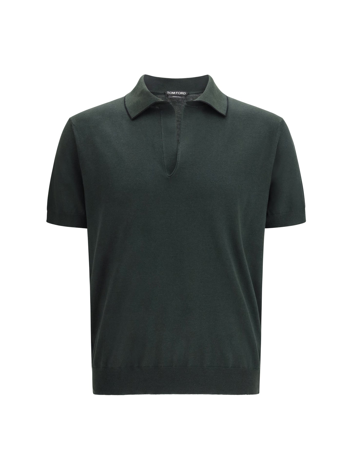 Tom Ford Men Cotton And Silk Blend Polo Shirt