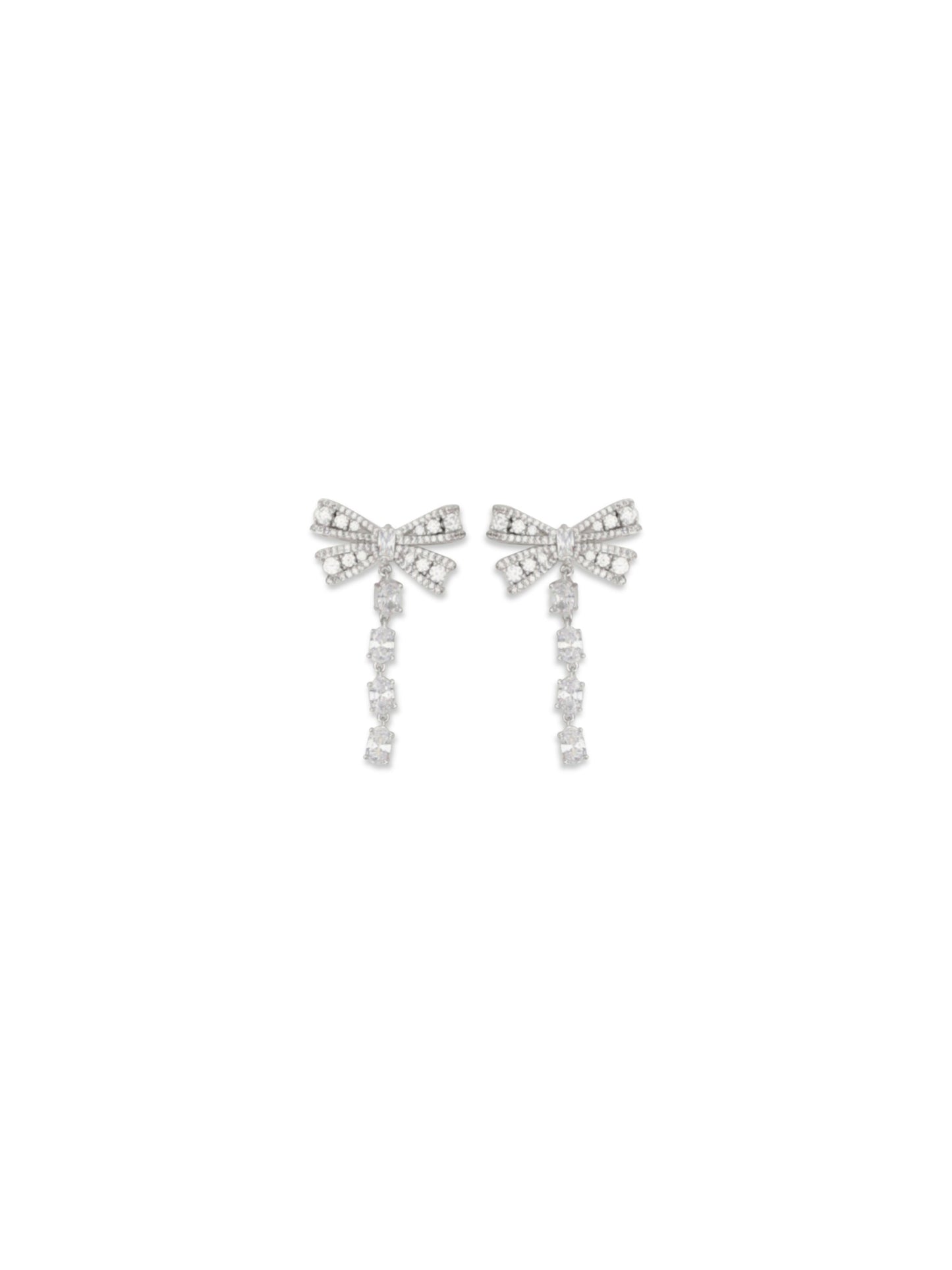 Self-Portrait Women Crystal Bow Drop Earrings