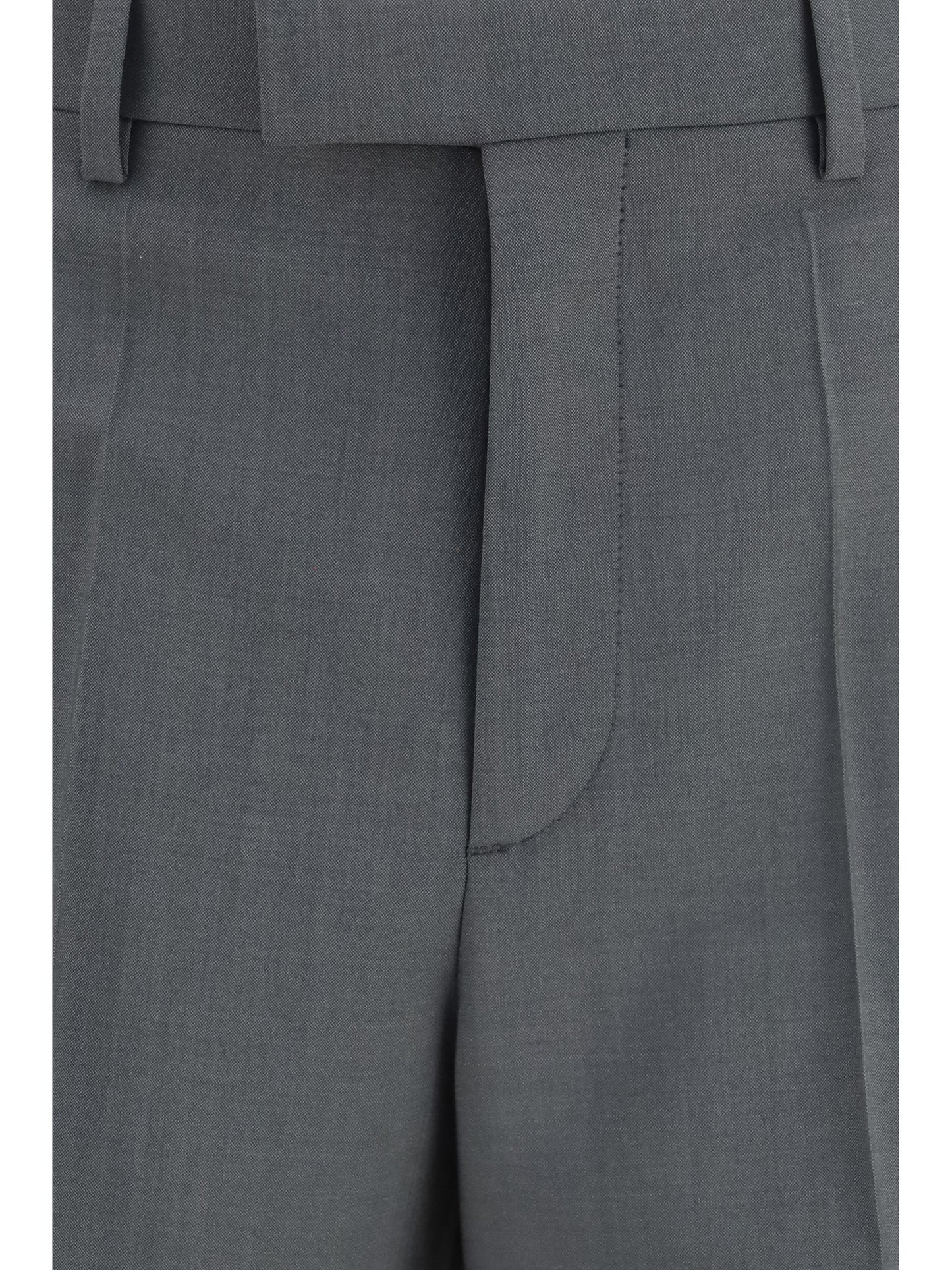 Valentino Men Wool And Mohair Tailored Pants
