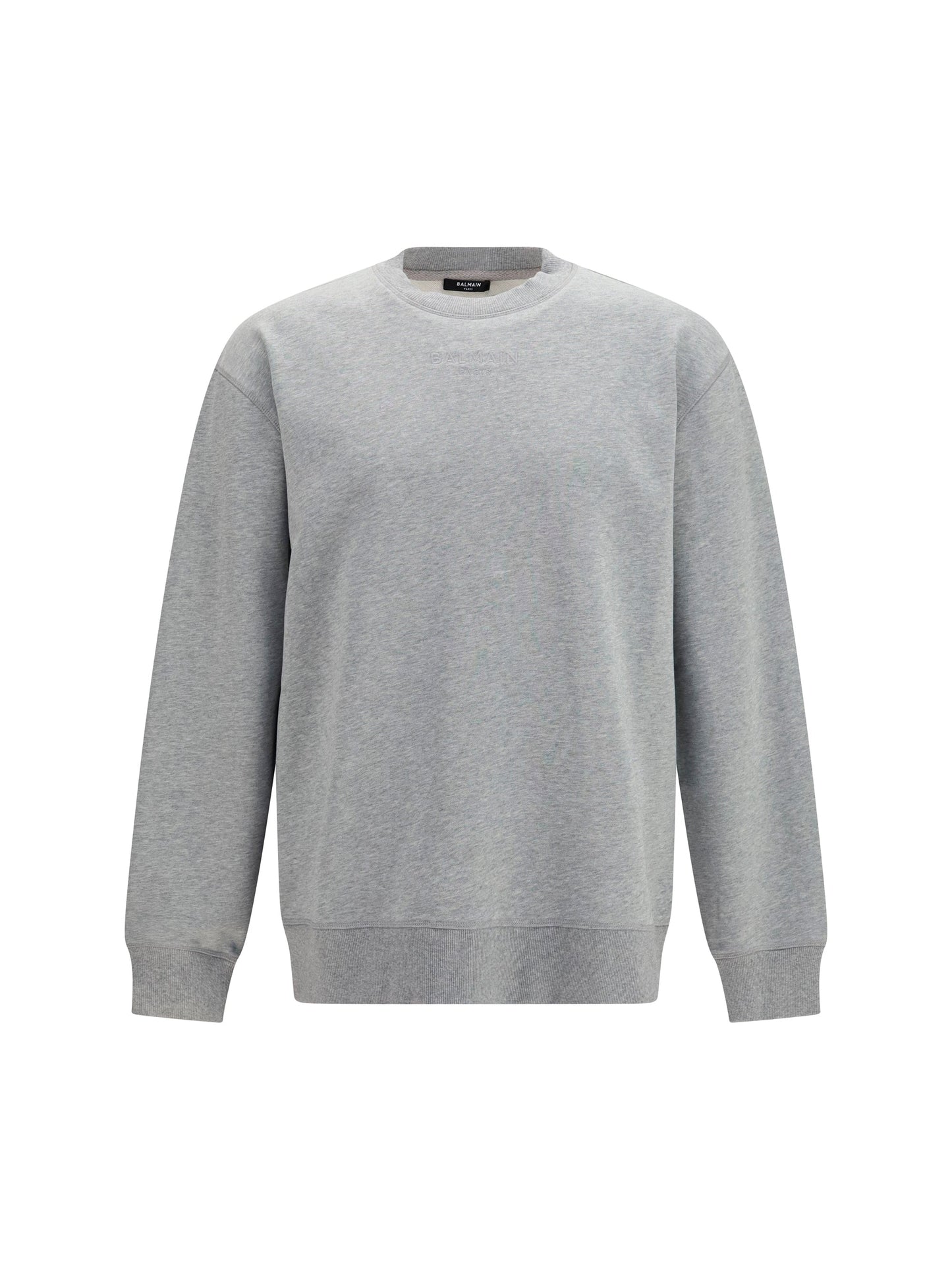 Balmain Men Embroidered Logo Crewneck Sweatshirt