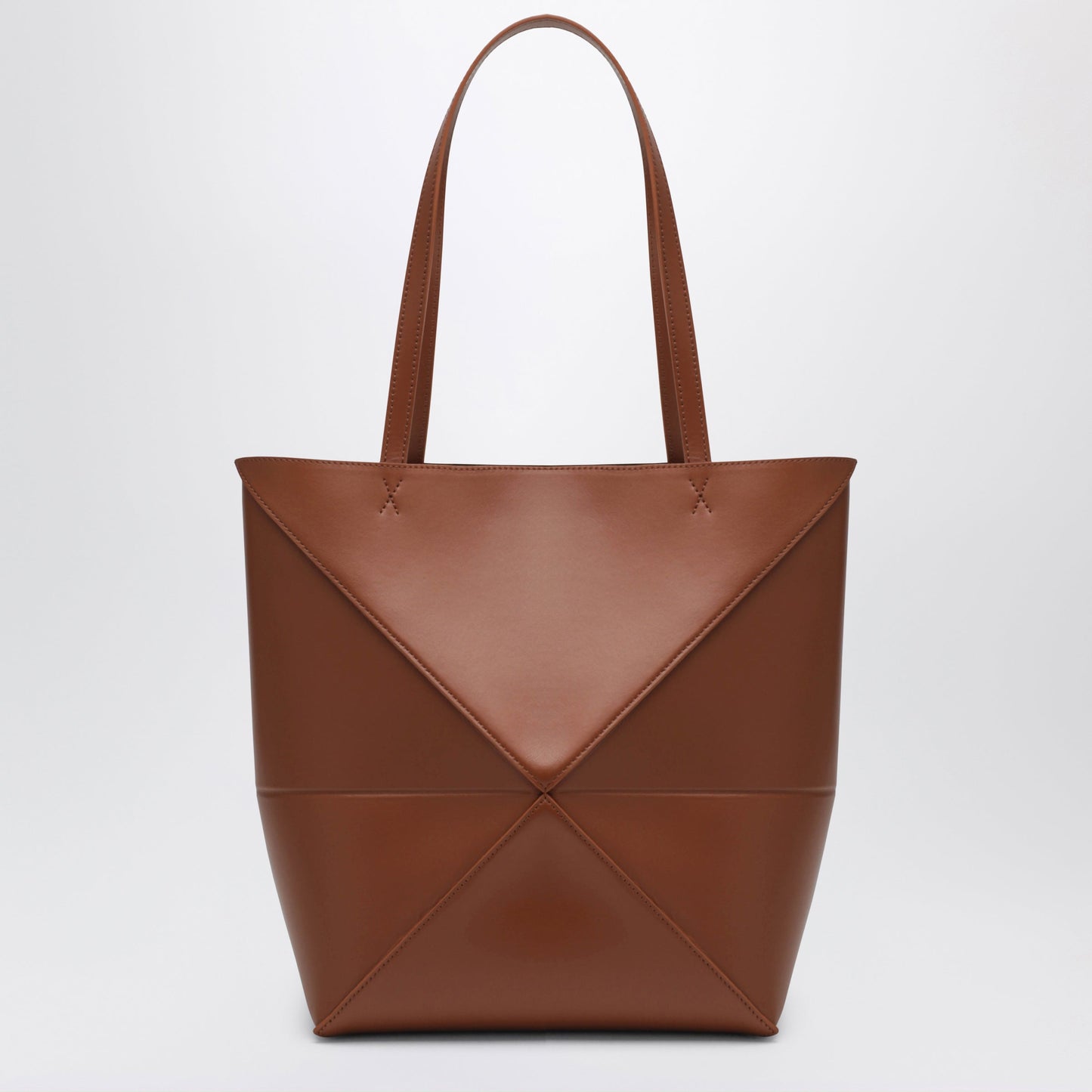Loewe Medium Puzzle Fold Tote Bag In Light Brown Leather Women