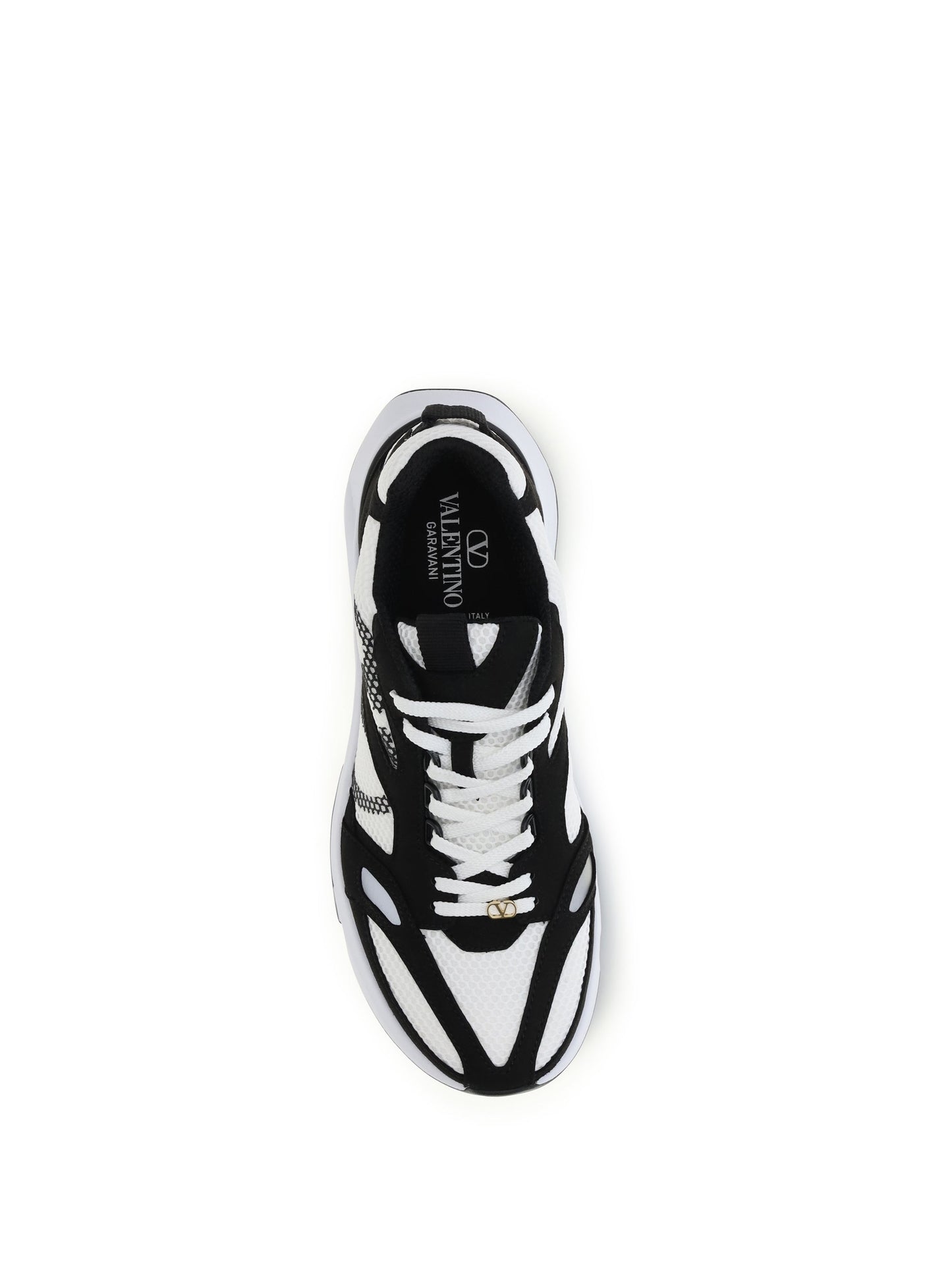 Valentino Garavani Men Demivee Mesh And Suede Sneakers