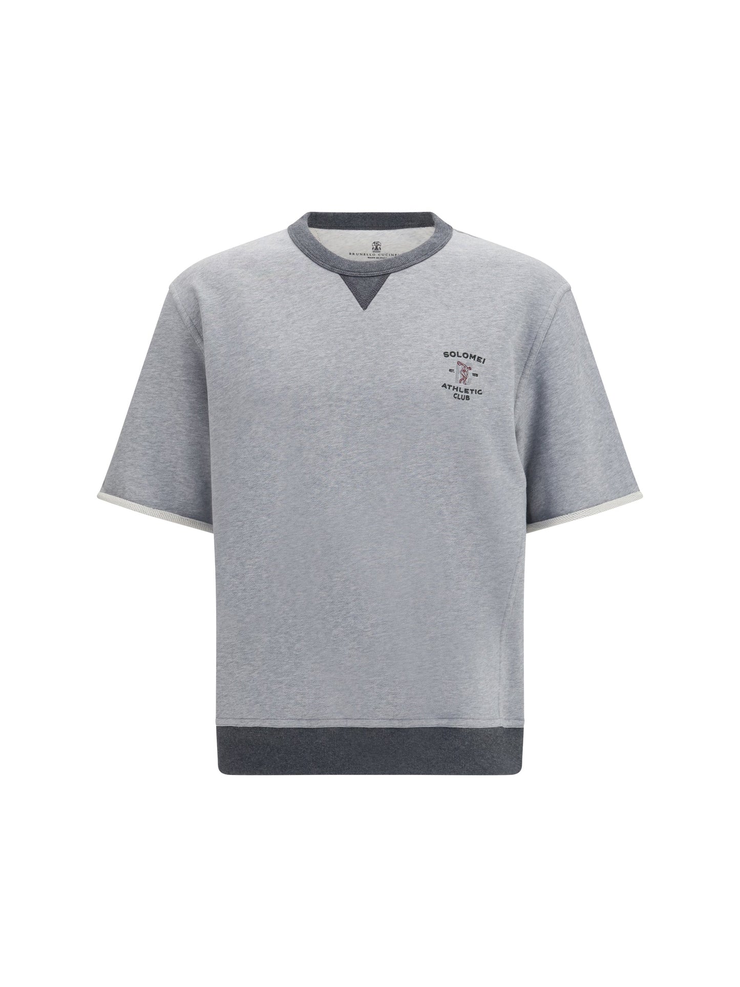 Brunello Cucinelli Men Melange Fabric T-Shirt