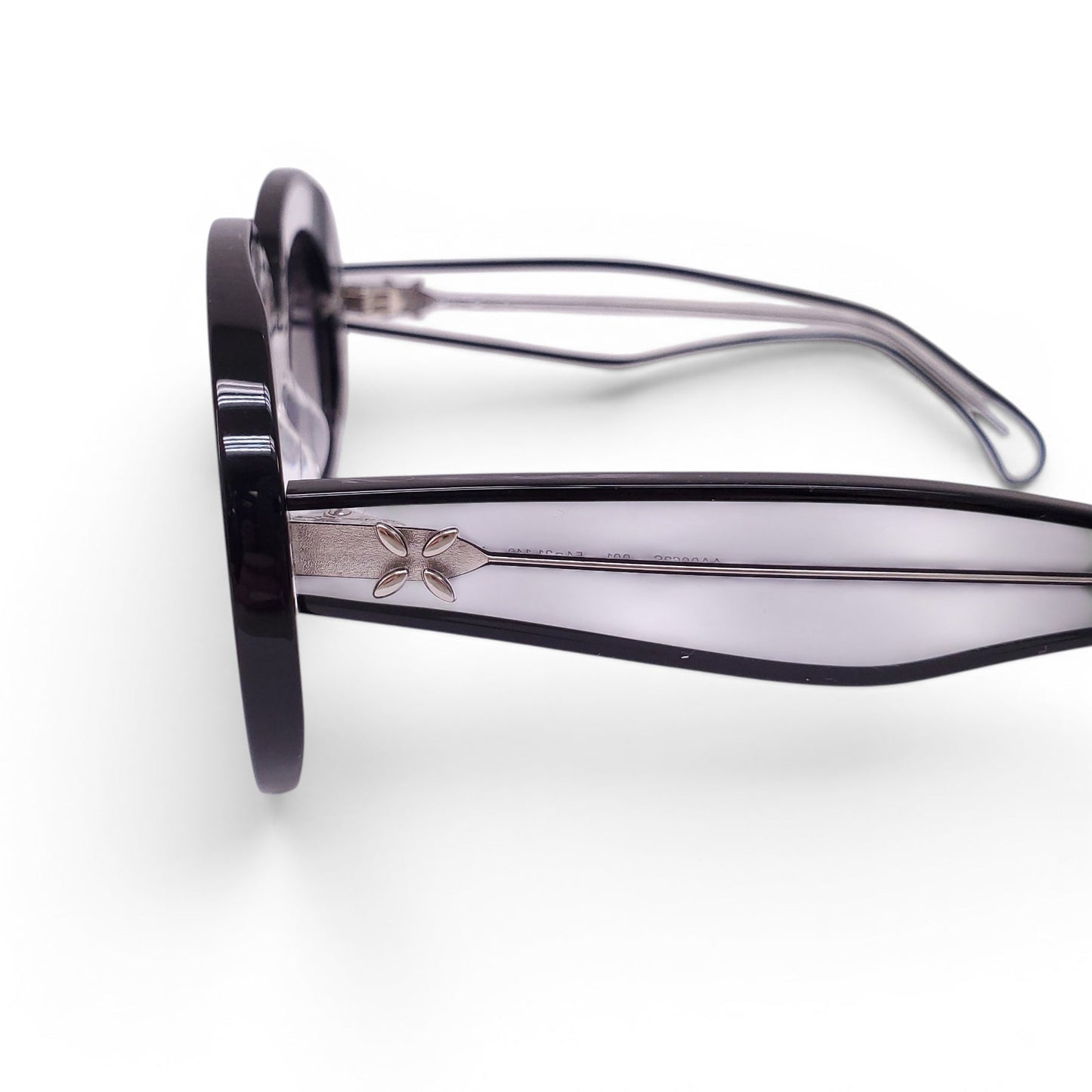 ALAÏA BLACK AND CLEAR CONTRAST LUCITE SUNGLASSES