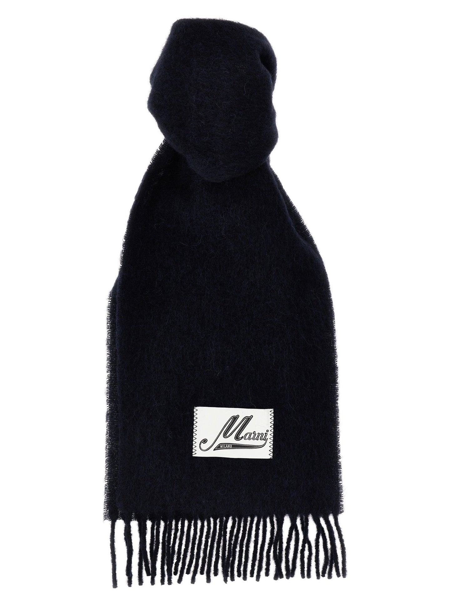 Marni Men Logo Patch Scarf