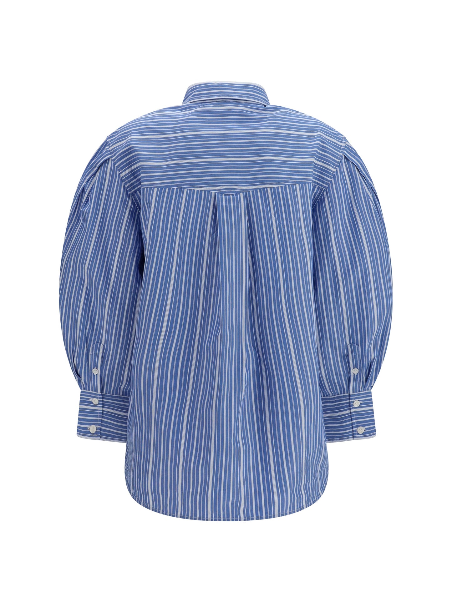 Ganni Women Striped Cotton T-Shirt