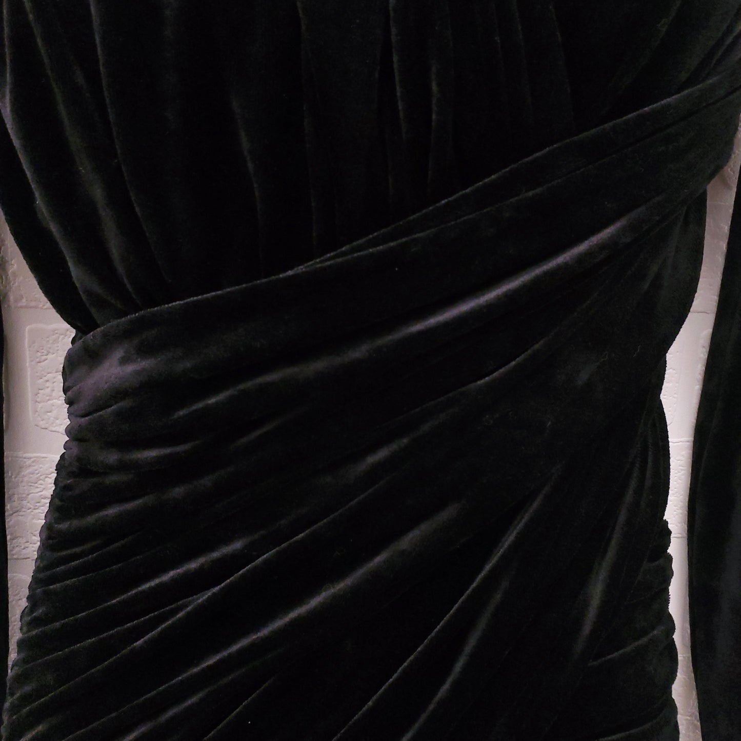 BALENCIAGA FLUID VELVET MINI DRESS - SIZE 34