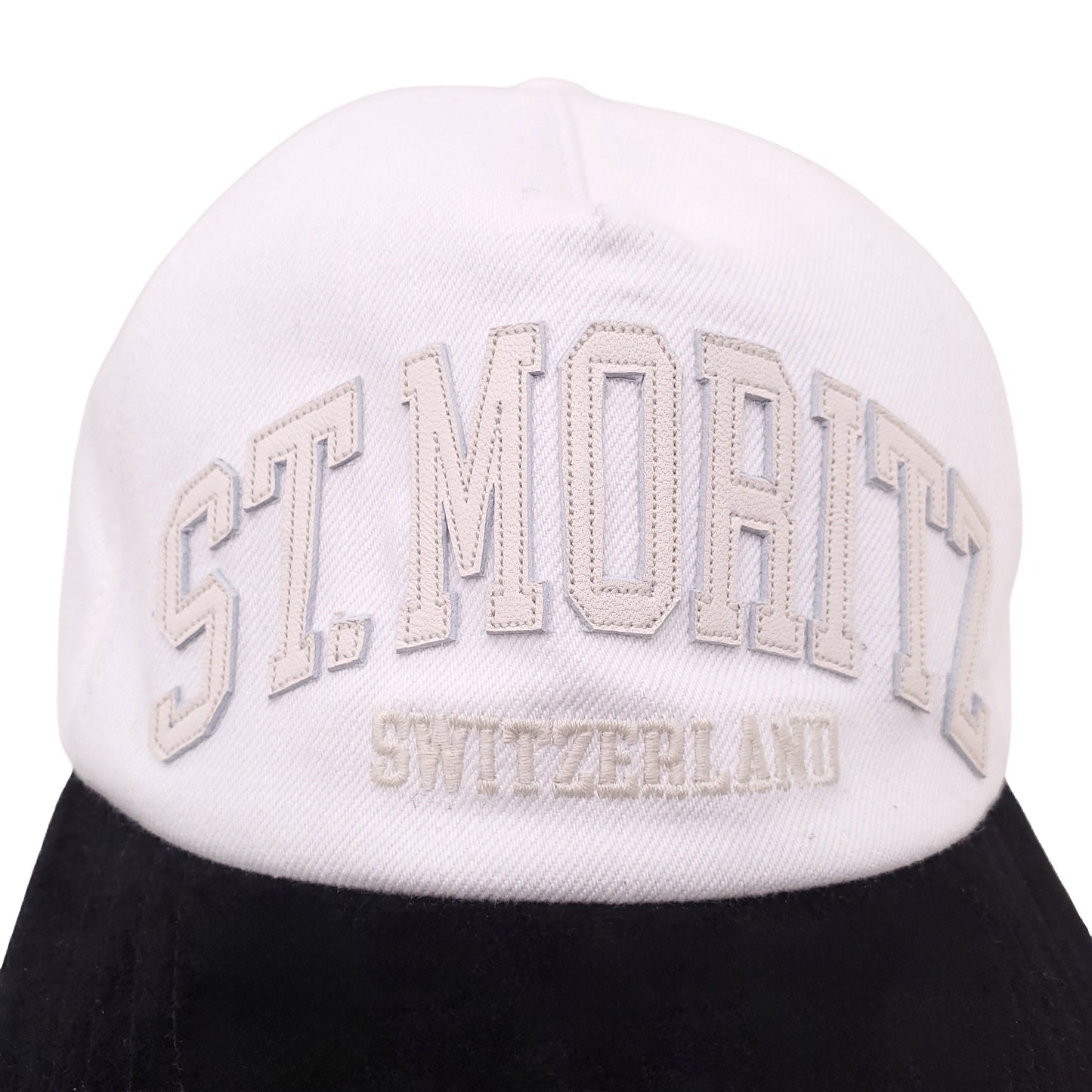 BALLY CREAM AND BLACK ST. MORITZ HAT SIZE- 56