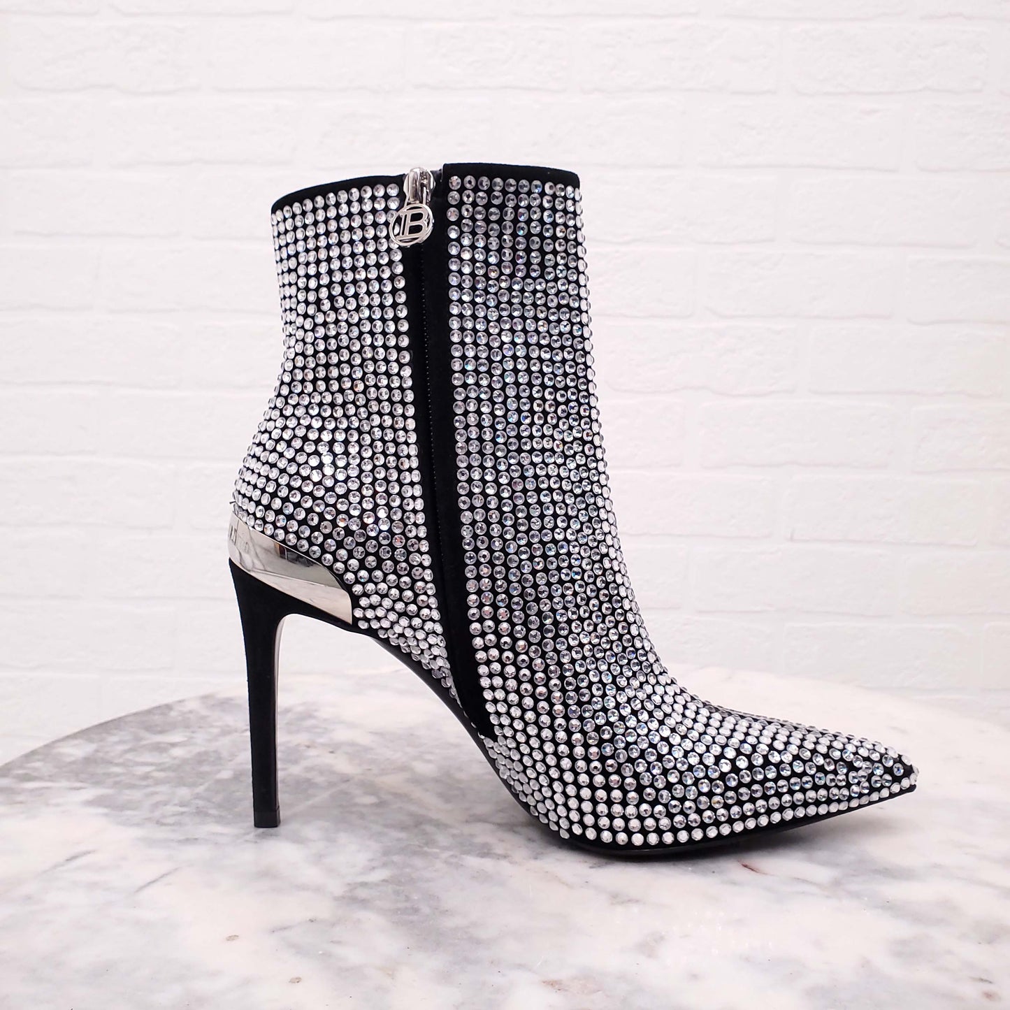 BALMAIN RHINESTONE BOOTIES - SIZE 37.5