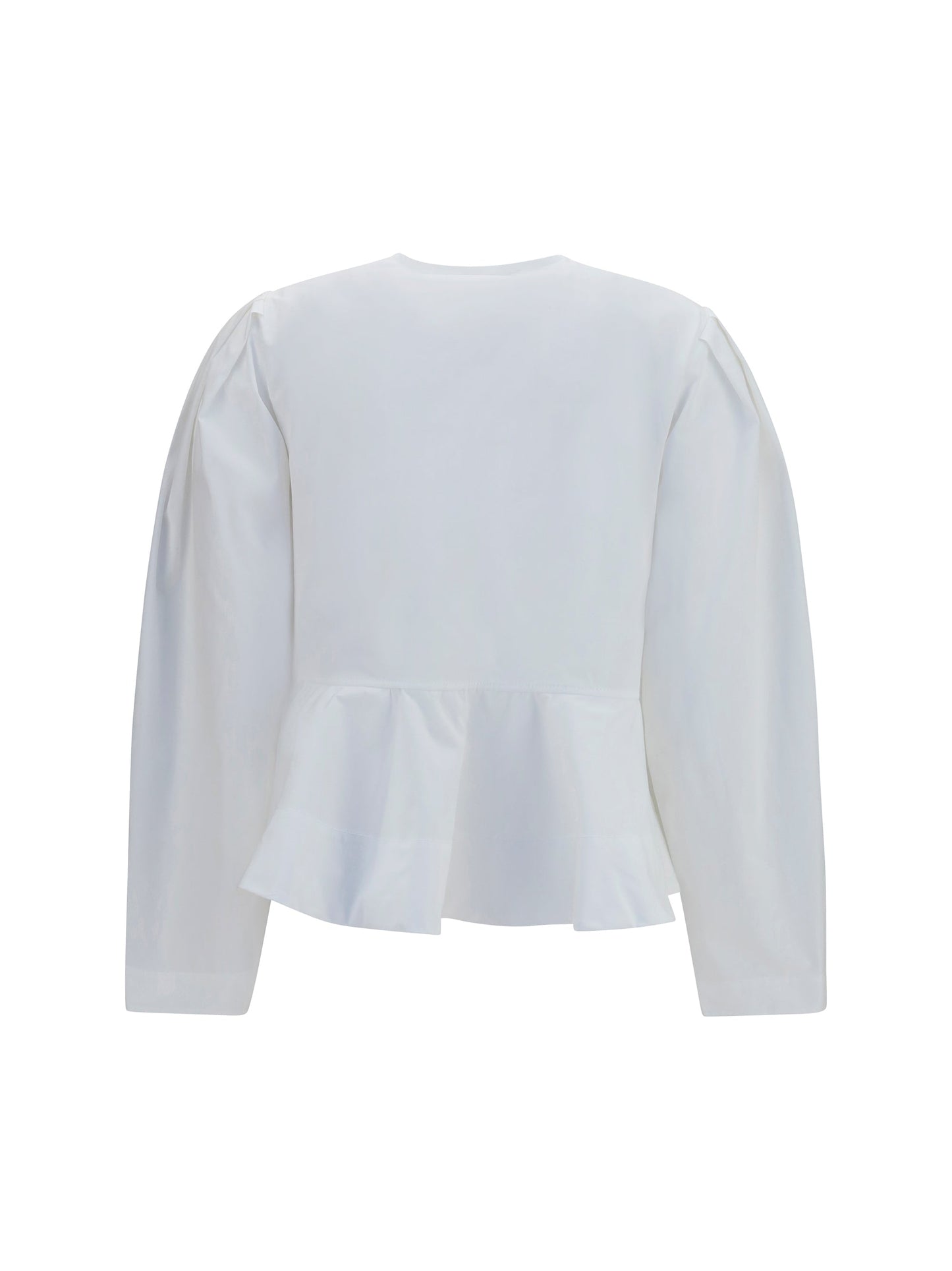 Ganni Women Cotton Poplin Blouse With Bows