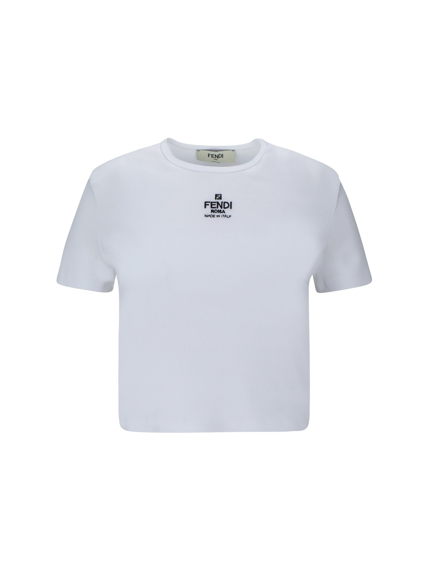 Fendi Women Cotton T-Shirt With Logo