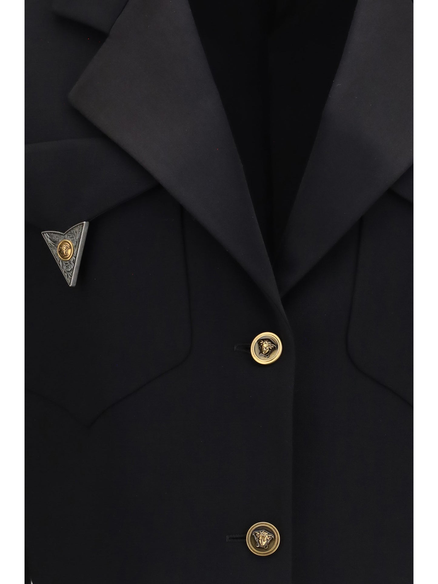 Versace Women Cropped Wool Blazer