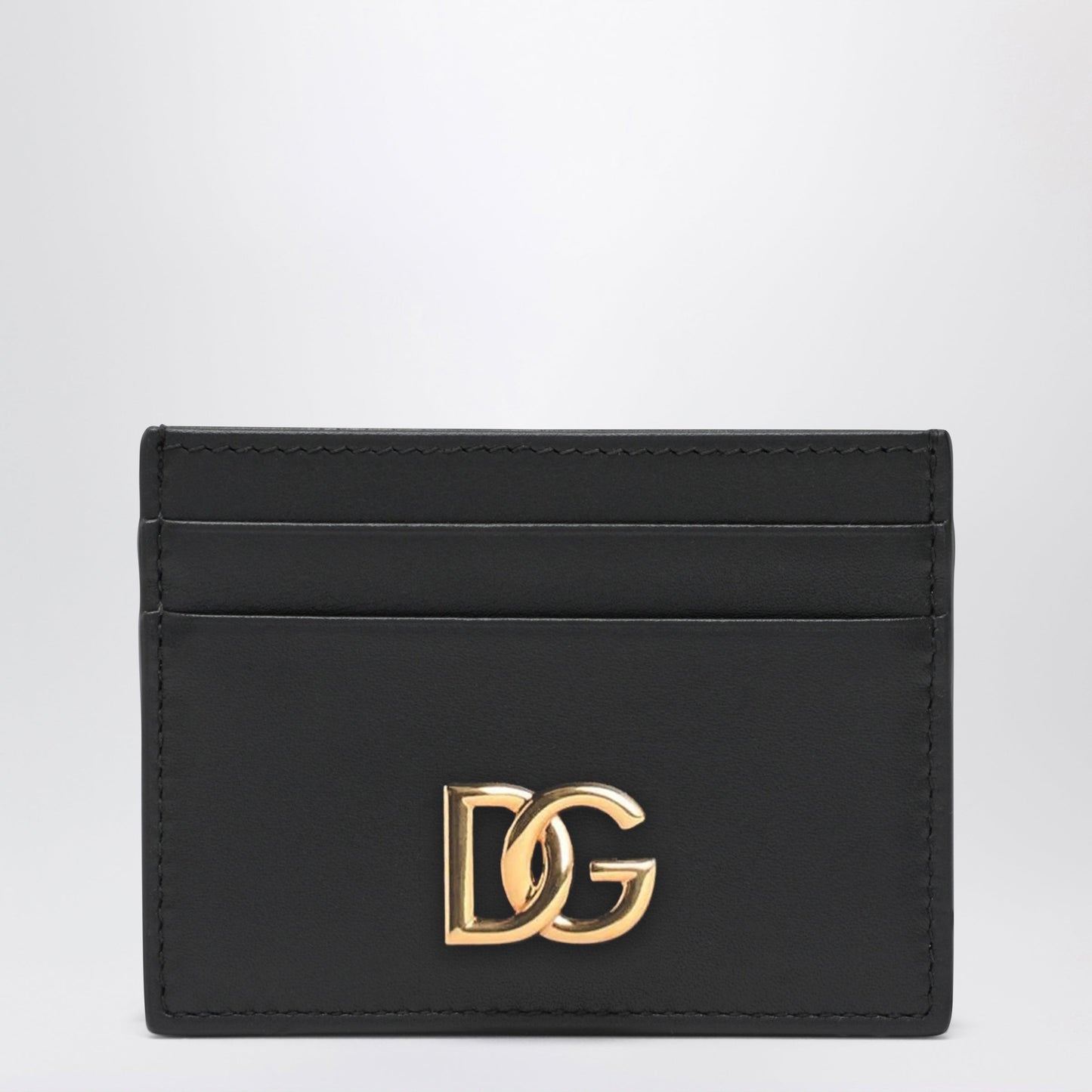 Dolce&Gabbana Black Leather Card Holder With Dg Logo Women