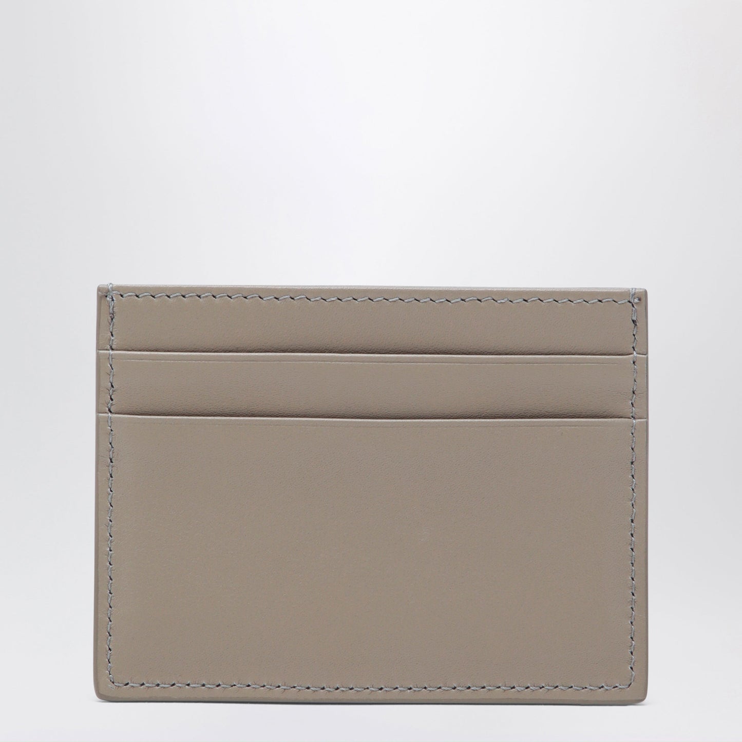 Dolce&Gabbana Taupe Leather Card Holder With Logo Plaque Women