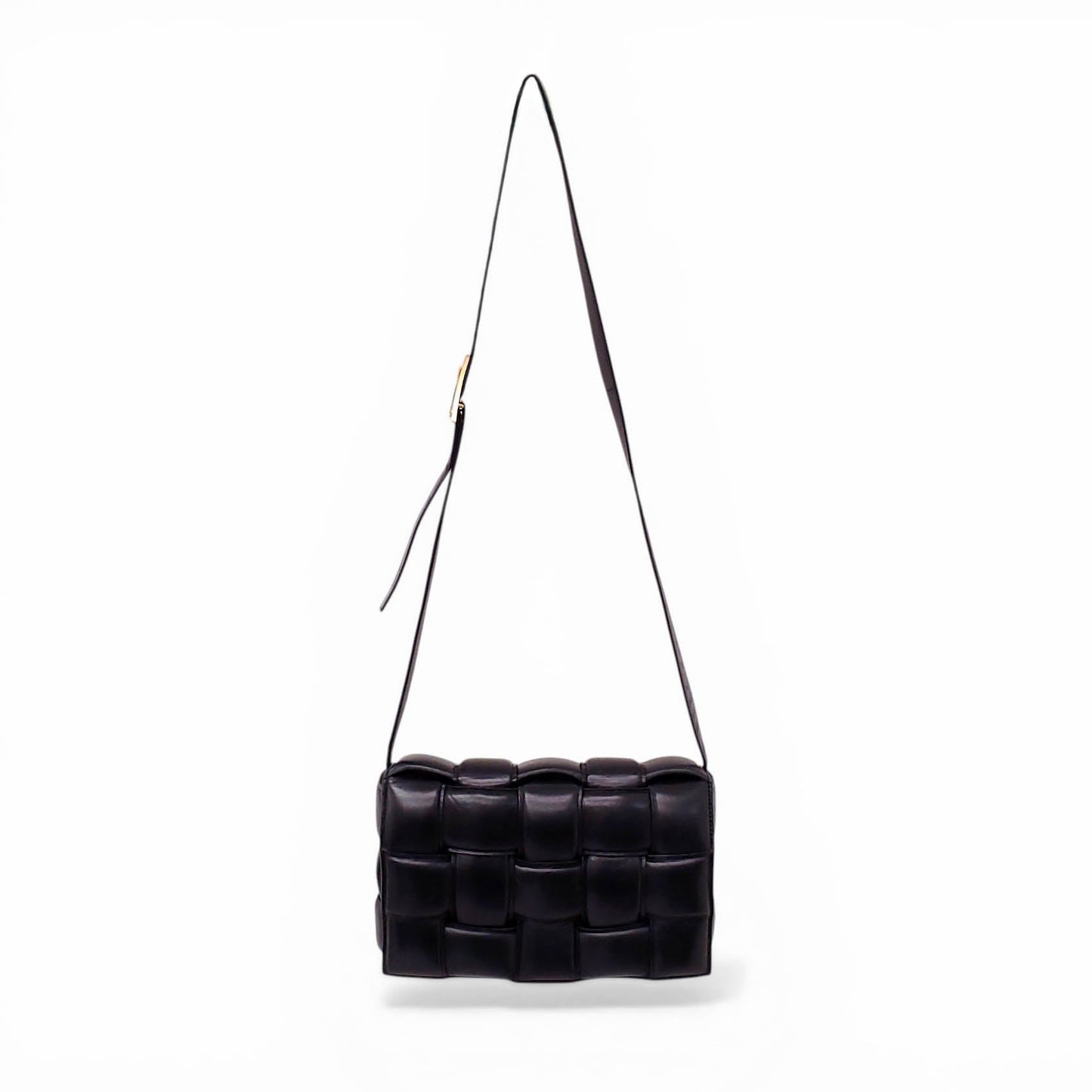 BOTTEGA VENETA BLACK PADDED CASSETTE BAG