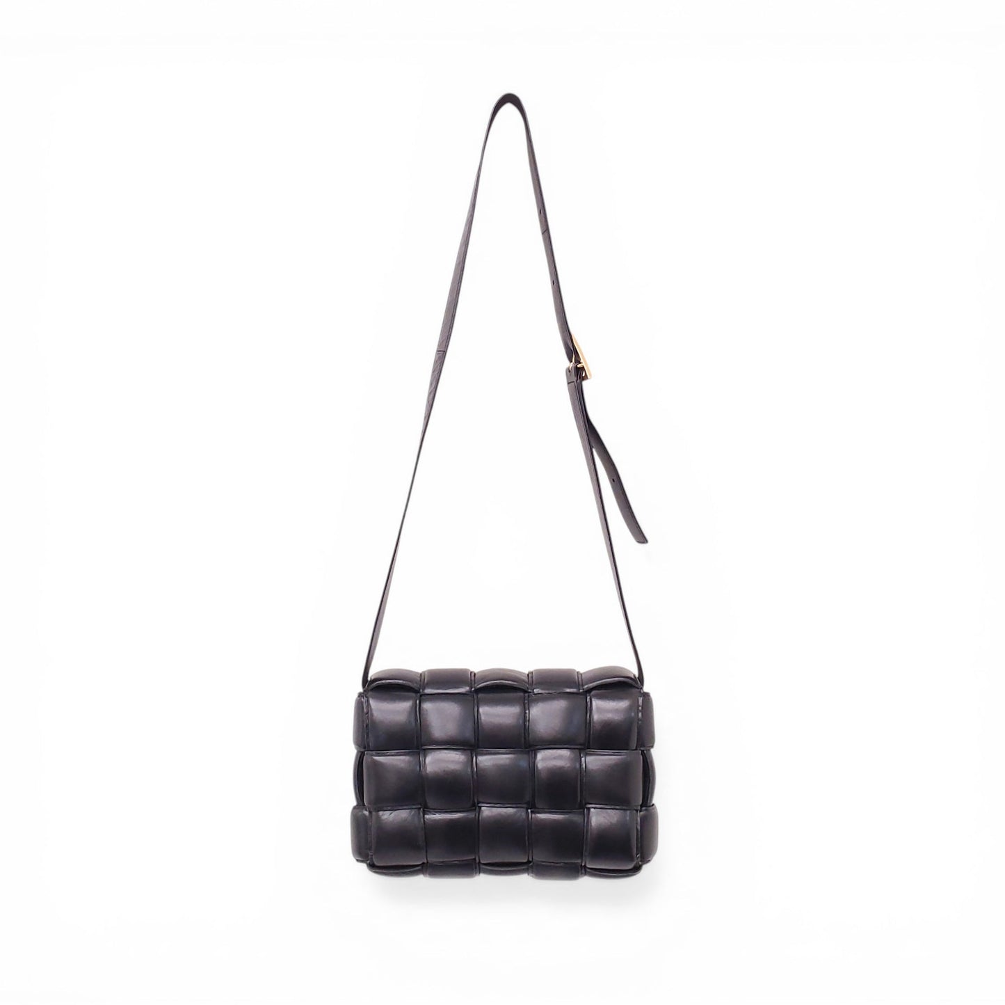 BOTTEGA VENETA BLACK PADDED CASSETTE BAG
