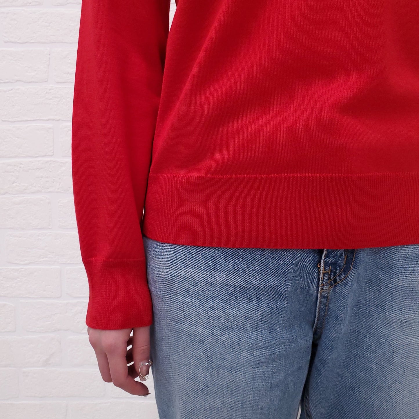 BOTTEGA VENETA RED SWEATER WITH BUTTONS - SIZE XS