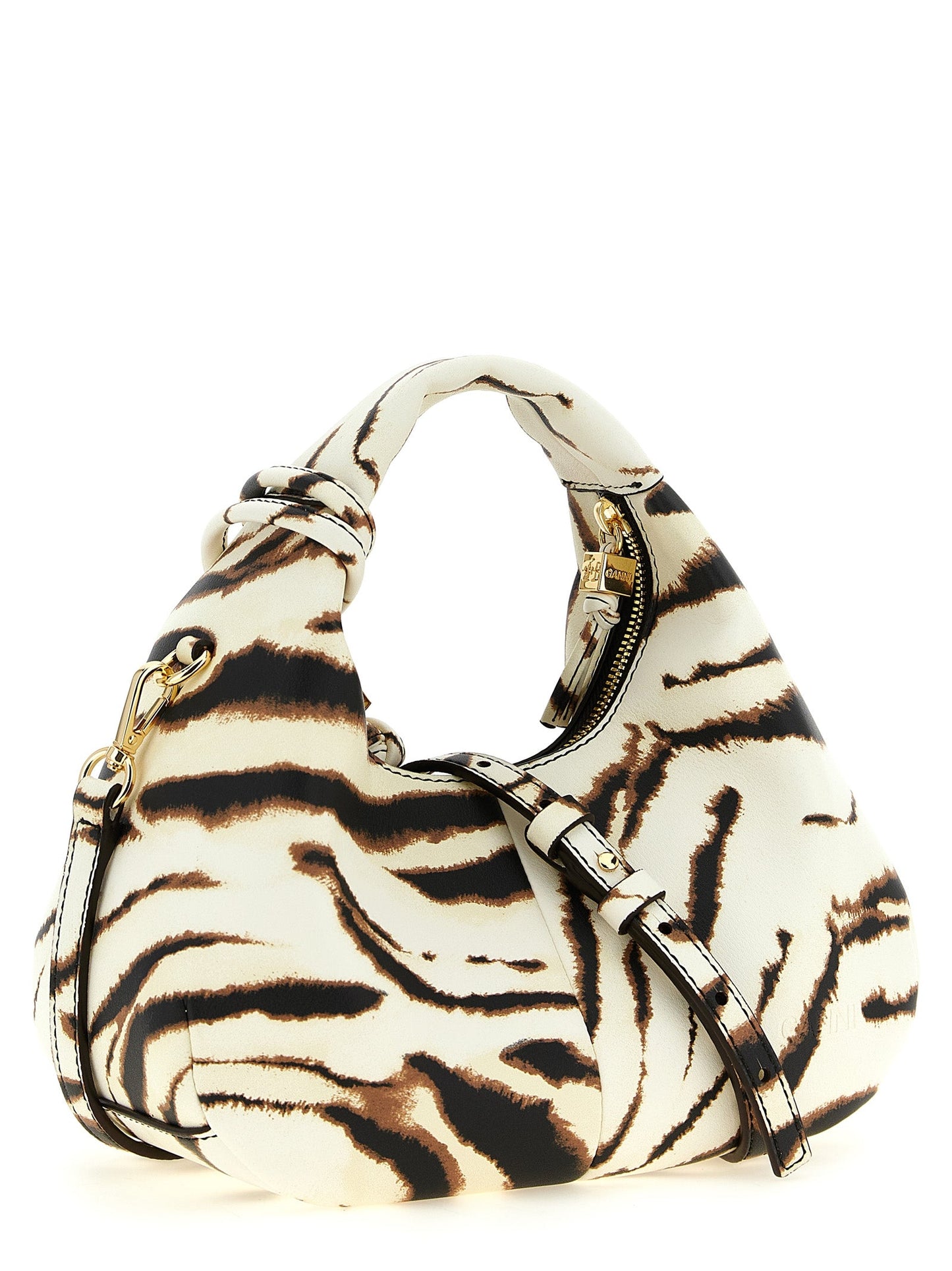 Ganni Women 'Mini Hobo Zebra' Handbag