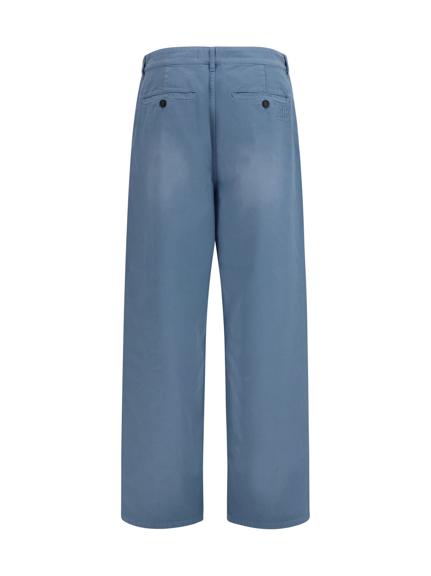 Miu Miu Women Garment-Dyed Wide-Leg Pants