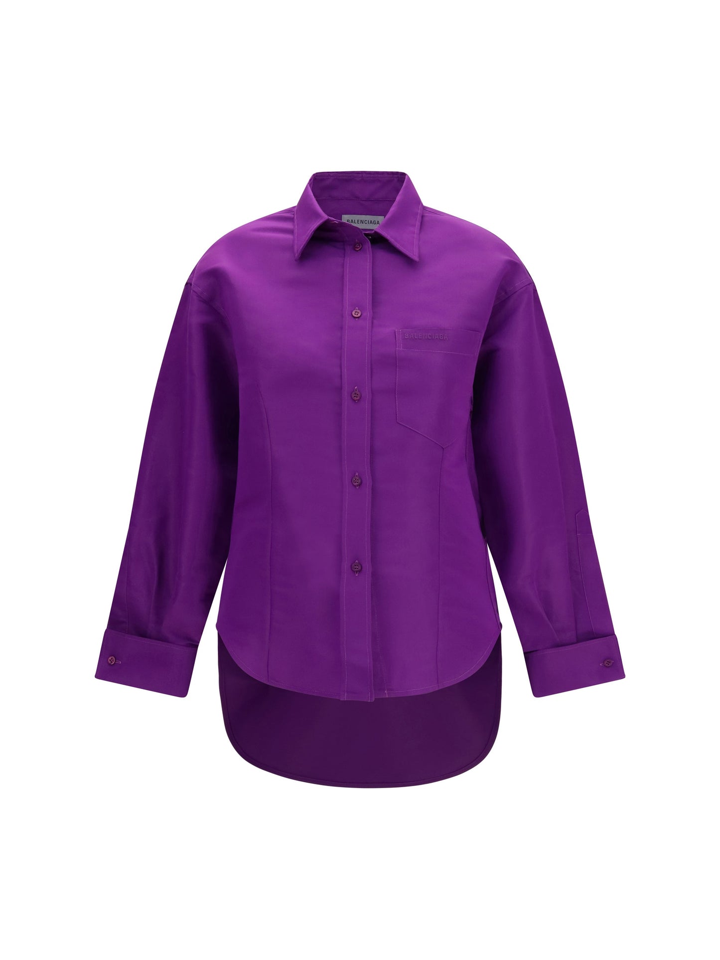Balenciaga Women Asymmetric Cotton Shirt